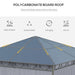 Close-up view of the polycarbonate roof of the Outsunny 10'x10' Hardtop Gazebo, highlighting its water-resistant and UV protection features.