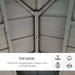 Close-up of the top hook in the Outsunny 11' x 11' Wood Frame Hardtop Gazebo, ideal for hanging lights, heaters, fans, or flower baskets.