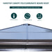 Outsunny 10X10 Ft Hard Top Gazebo Canopy showcasing its durable polycarbonate roof, which allows sunlight to filter while blocking UV rays, enhancing outdoor comfort.