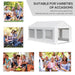 The Outsunny 20' x 10' Outdoor Party Tent Canopy set up for various occasions like family gatherings, birthday parties, and picnics.
