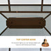 Underneath view of Outsunny 10'X12' Hardtop Gazebo, showcasing the top center hook for hanging lights.