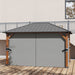 Outsunny 13' x 10' Hardtop Gazebo displayed in a sunny garden, showcasing its sturdy construction and elegant design, ideal for all-season use.