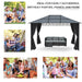 Social gatherings under the Outsunny 10' x 10' Hardtop Gazebo, ideal for family parties, picnics, and celebrations.