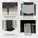 Features of the Outsunny 10' x 10' Hardtop Patio Gazebo displaying its double-sided zipper, hook and loop strap, and easy track system for curtains.