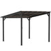 Outsunny 10' x 10' Waterproof Hardtop Gazebo showcasing its stylish design and durable structure, perfect for outdoor spaces with UPF 50+ UV protection and wind resistance features.