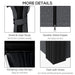 More details of the Outsunny 10' x 12' Hardtop Gazebo, highlighting the innovative hook and loop strap, double-sided zipper, hanging loop design, and reinforced feet for stability.