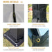 Detailed features of Outsunny 10'X12' Hardtop Gazebo, including double-sided zippers and hook & loop strap.