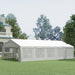 Outsunny 33'X20' Heavy Duty Carport & Party Tent by Dream Yard Oasis, displayed in a spacious outdoor setting, perfect for gatherings and protection.