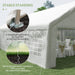 Outsunny 33'X20' Heavy Duty Carport & Party Tent by Dream Yard Oasis, showcasing stable standing with L-shaped and spiral ground stakes for added durability.